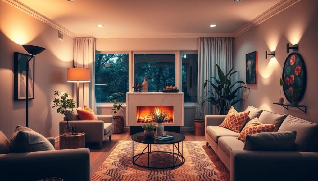 ambient lighting in living room design
