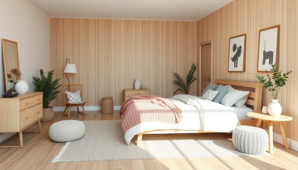 decorative elements in Scandinavian bedrooms