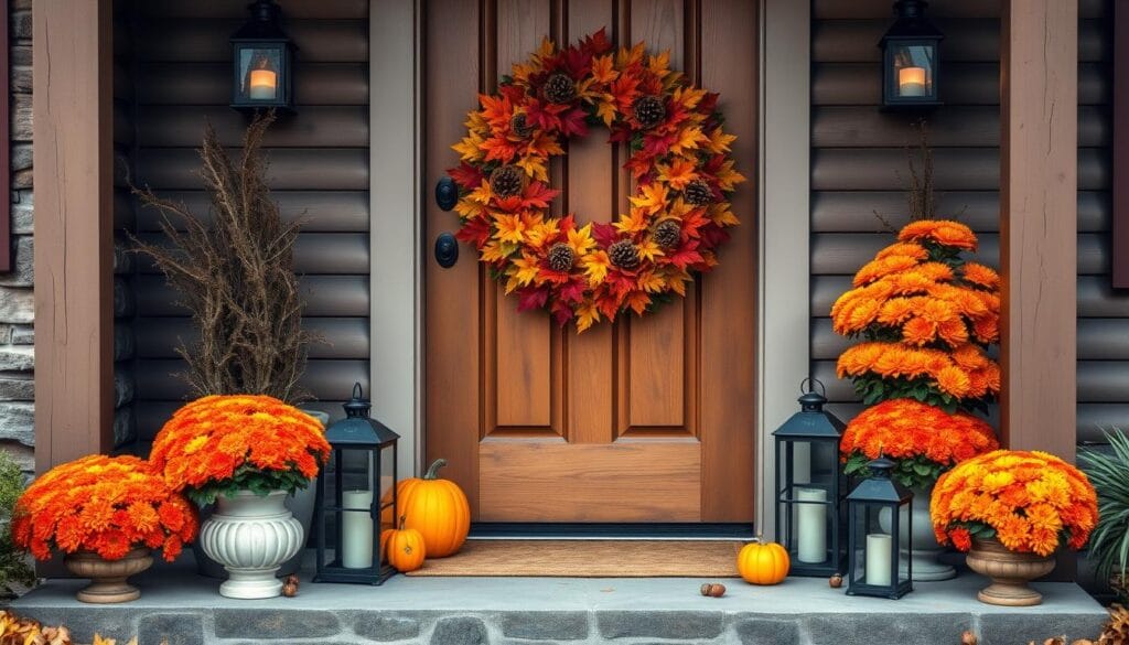 fall entrance decor