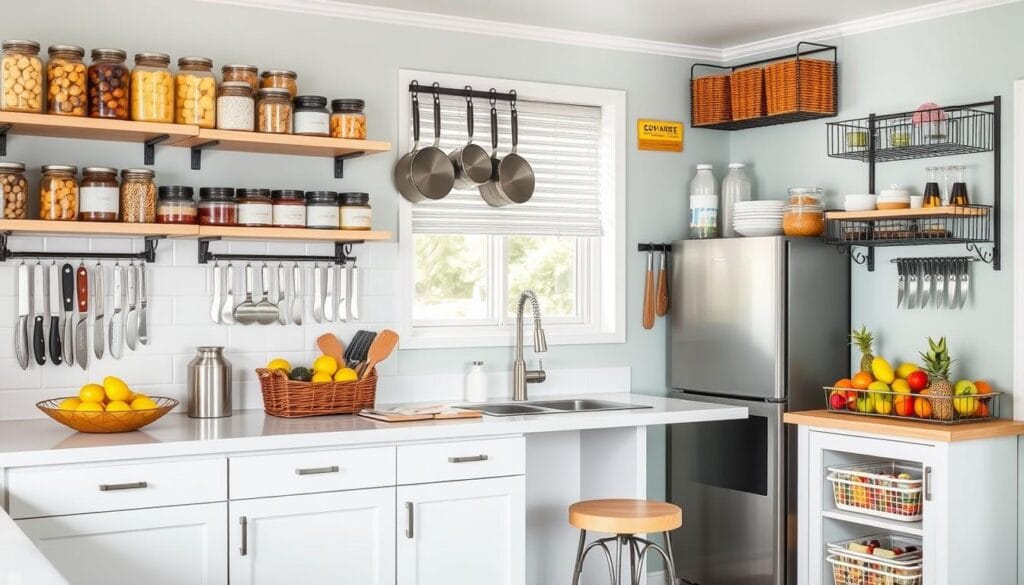 kitchen storage hacks for maximizing counter space