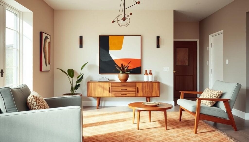 mid-century modern entryway decor