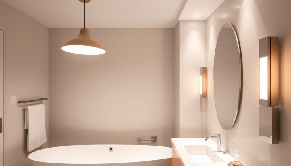 minimalist bathroom lighting