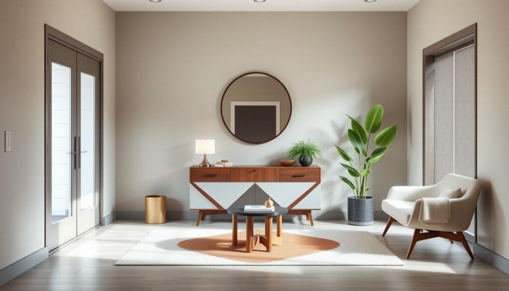 sleek designs in entryway