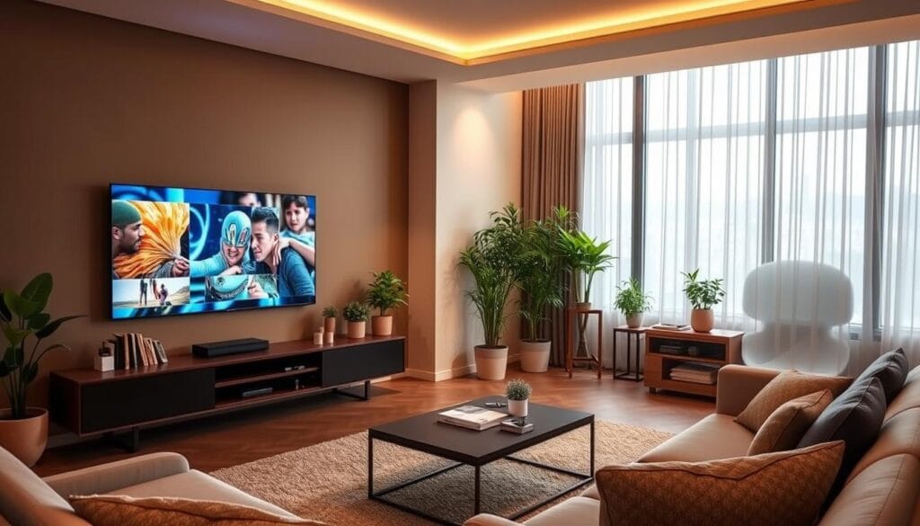 smart TVs and home security for living room safety