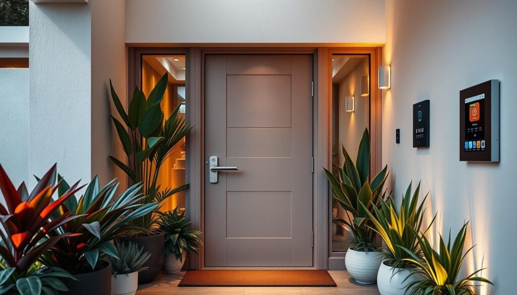 smart home entryway
