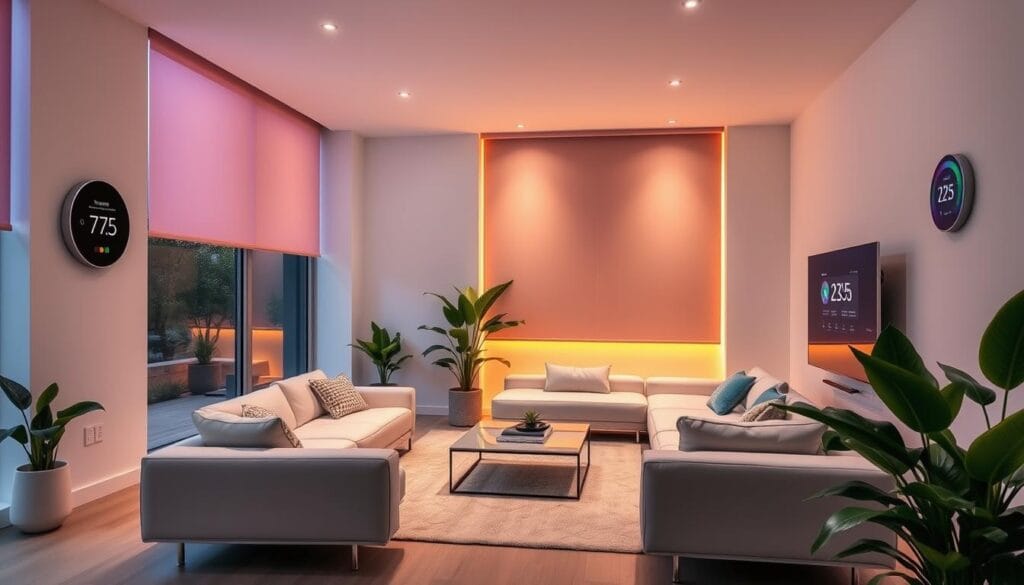 smart lighting and automated climate control