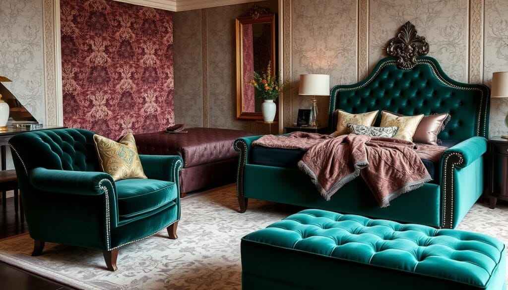 velvet furniture styles