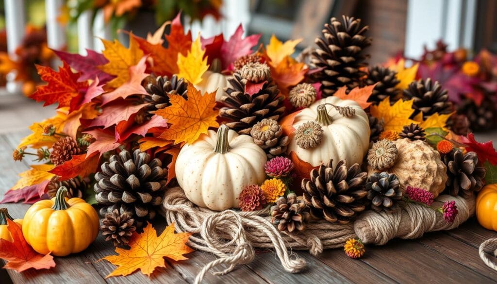 wreath materials for fall entrance decor
